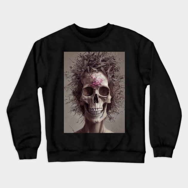 Skeleton Smiling 😄 Crewneck Sweatshirt by I Love You 2🌷